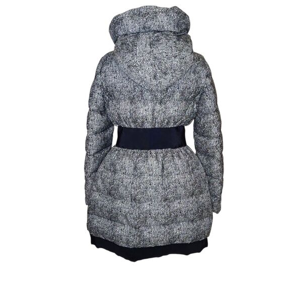 Auth Moncler Puivert Herringbone Down Puffer Coat Jacket Black White M (2) READ - Picture 5 of 16